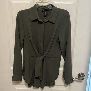 Army green blouse